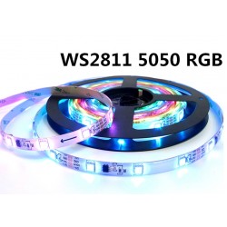 Tira PIXEL LED Digital 5 mts Flexible 24V 72W 300 Led WS2811 5050 IP20 RGB Full Color